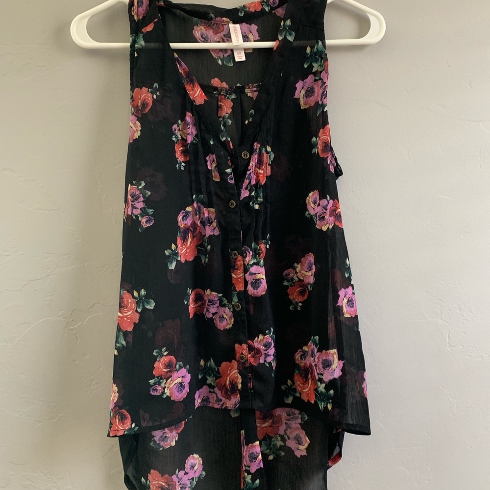 Floral button up blouse